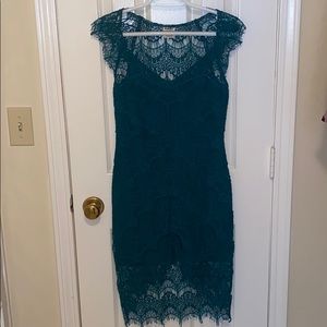 Turquoise lace free people cocktail dress